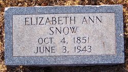 Elizabeth Ann <I>Davis</I> Snow 