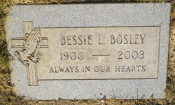 Bessie L <I>Ivey</I> Bosley 