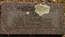 Arizona Elizabeth “Zona” <I>Lee</I> Blankenship 