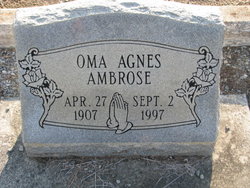 Oma Agnes <I>Anderson</I> Ambrose 