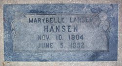 Marybelle <I>Larsen</I> Hansen 