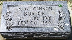Ruby <I>Cannon</I> Burton 