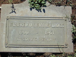 Winnifred O. “Winnie” <I>Oram</I> Brock 