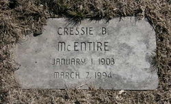 Cressie Beatrice <I>Poynter</I> McEntire 