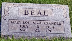 Mary Lou <I>McAlexander</I> Beal 