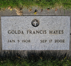 Golda Francis <I>Martin</I> Hayes 