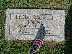 Lydia Louise <I>Bagwell</I> Boone 