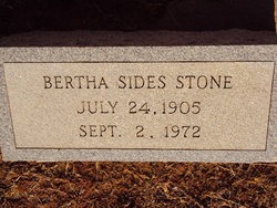 Bertha <I>Sides</I> Stone 