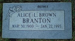 Alice L <I>Brown</I> Branton 