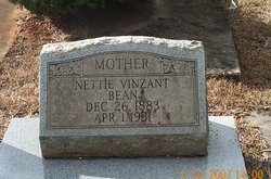 Nettie <I>Vinzant</I> Bean 