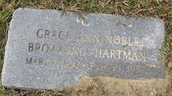 Grace Ann <I>Noble</I> Browning Hartman 