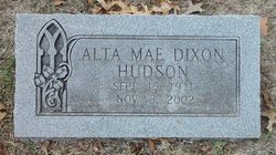 Alta Mae <I>Dixon</I> Hudson 