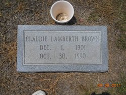 Claudie <I>Lamberth</I> Brown 