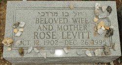 Rose <I>Levitt</I> Goldstein 