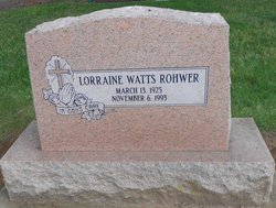 Lorraine Alice <I>Watts</I> Rohwer 