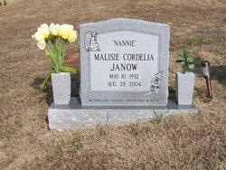 Malisie Cordelia “Nannie” <I>Clark</I> Janow 