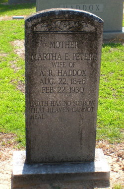 Martha E. <I>Peters</I> Haddox 