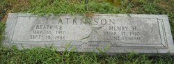 Beatrice <I>Hicks</I> Atkinson 