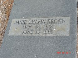 Janie <I>Chafin</I> Brown 