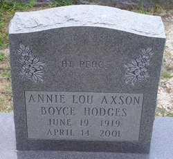 Annie Lou <I>Axson</I> Hodges 