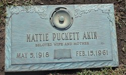 Mattie <I>Puckett</I> Akin 