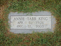 Annie Gertrude <I>Tabb</I> King 