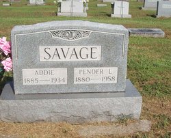 Addie <I>Vaught</I> Savage 