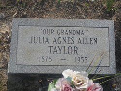 Julia Agnes <I>Allen</I> Taylor 