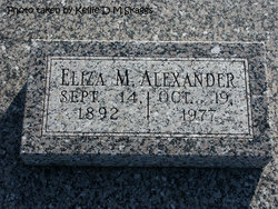 Eliza M <I>Smith</I> Alexander 