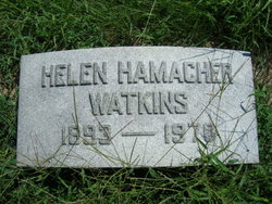 Helen Rebecca <I>Hamacher</I> Watkins 