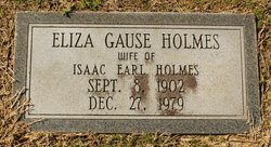 Eliza <I>Gause</I> Holmes 