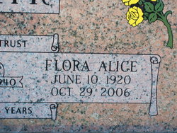 Flora Alice <I>Hallman</I> Adair 