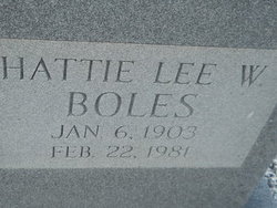 Hattie Lee <I>Wingard</I> Boles 