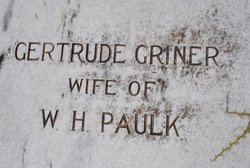 Gertrude <I>Griner</I> Paulk 