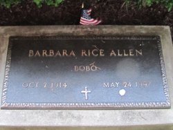 Barbara “Bobo” <I>Rice</I> Allen 