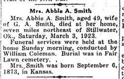 Abigail Ann “Abbie” <I>Hadley</I> Smith 
