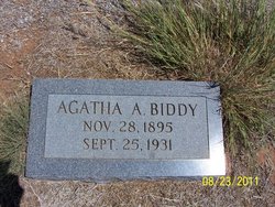 Agatha A. <I>McDaniel</I> Biddy 