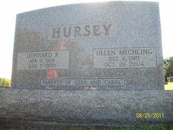 Helen Marguerite <I>Mechling</I> Hursey 