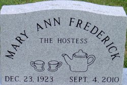 Mary Ann <I>Ferguson</I> Frederick 