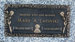 Mary A. <I>Bobrowski</I> Lapinski 
