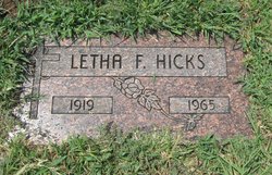 Letha F. <I>Brewer</I> Hicks 
