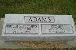 Mary Jane <I>Starbuck</I> Adams 