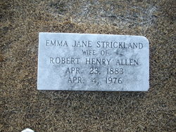 Emma Jane <I>Strickland</I> Allen 