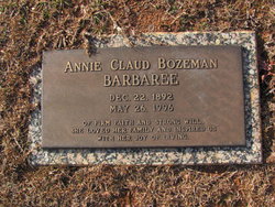 Annie Claud <I>Bozeman</I> Barbaree 