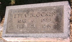 Mary Etta <I>Sanders</I> Blocker 
