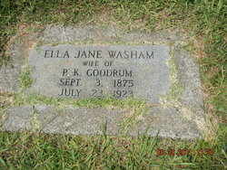 Ella Jane <I>Washam</I> Goodrum 