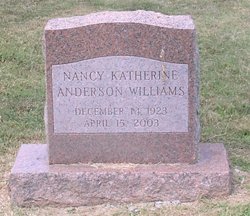 Nancy Katherine <I>Anderson</I> Williams 