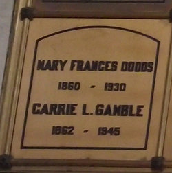Carrie L. <I>Dodds</I> Gamble 