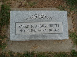 Sarah <I>McAngus</I> Hunter 