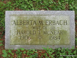 Alberta May <I>Erbach</I> McNear 